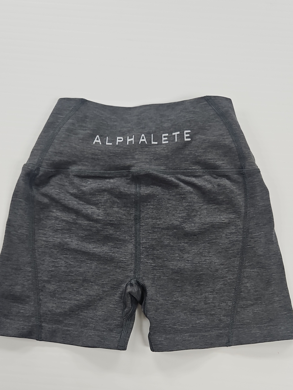 Alphalete Women's High-Waist Charcoal Bike Shorts